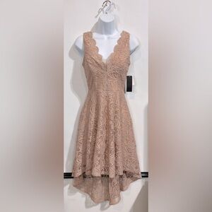 City Triangles High Low Blush Dress With Sparkles Throughout Size 0 NWT